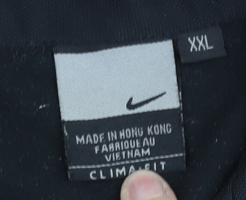 Nike Men’s Black 2XL Track Jacket Clima-Fit Full Zip Sportswear