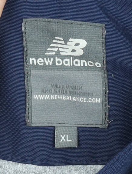 New Balance Men’s Blue XL Hooded Windbreaker Jacket