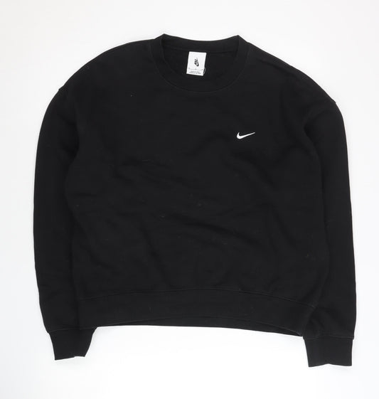 Nike Women’s Black M Pullover Crew Neck Logo Sweatshirt