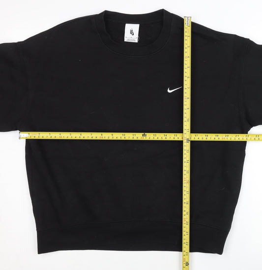 Nike Women’s Black M Pullover Crew Neck Logo Sweatshirt