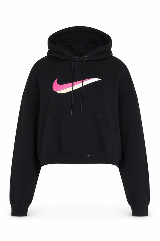 Womens UK S Regular Nike Black Pullover Hoodie