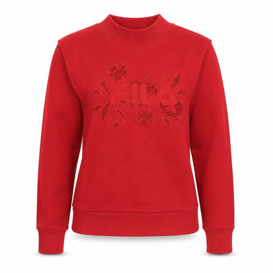 Womens UK 6 Slim FILA Red Pullover Sweatshirt