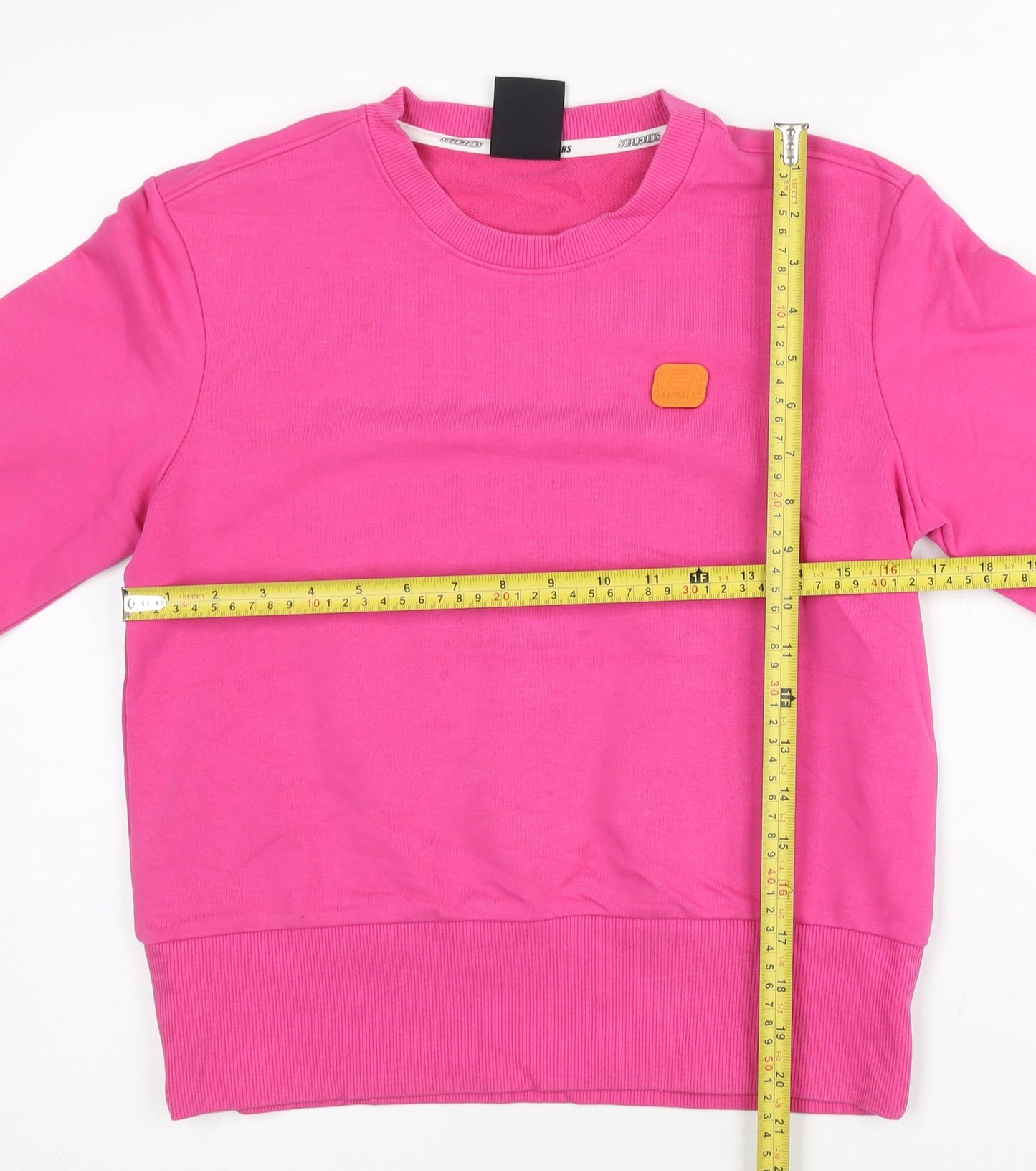 Skechers Womens Pink Crew Neck Pullover Sweatshirt Size UK 6 Cotton Blend