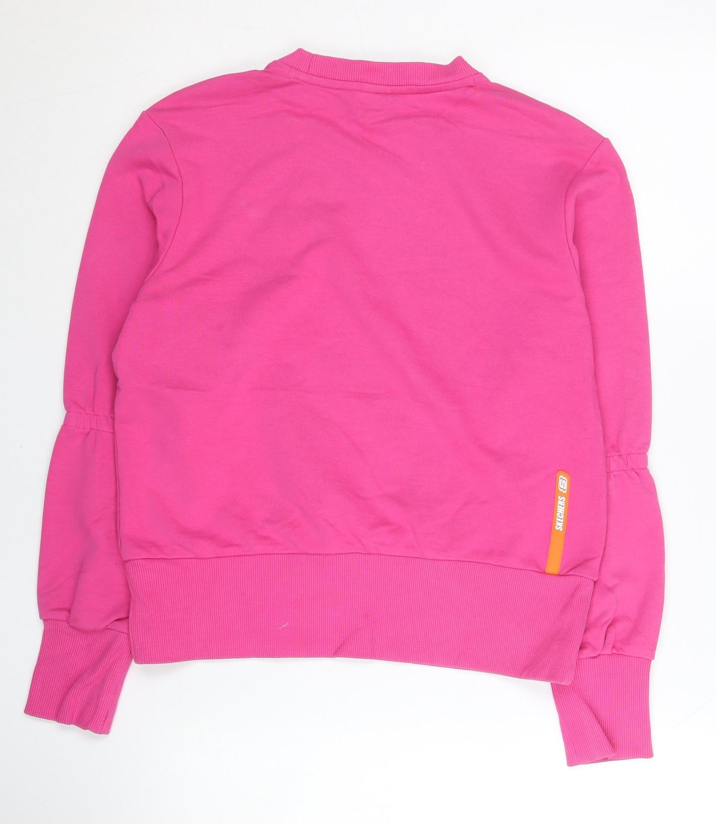 Skechers Womens Pink Crew Neck Pullover Sweatshirt Size UK 6 Cotton Blend