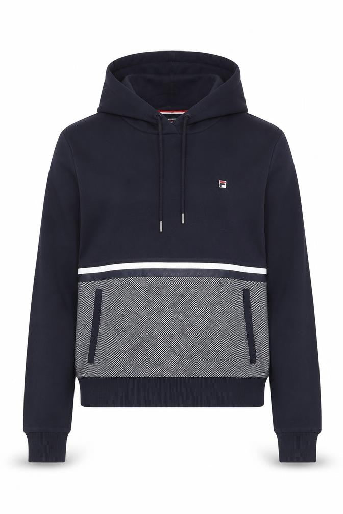 Womens UK 10 Regular FILA Blue Pullover Hoodie