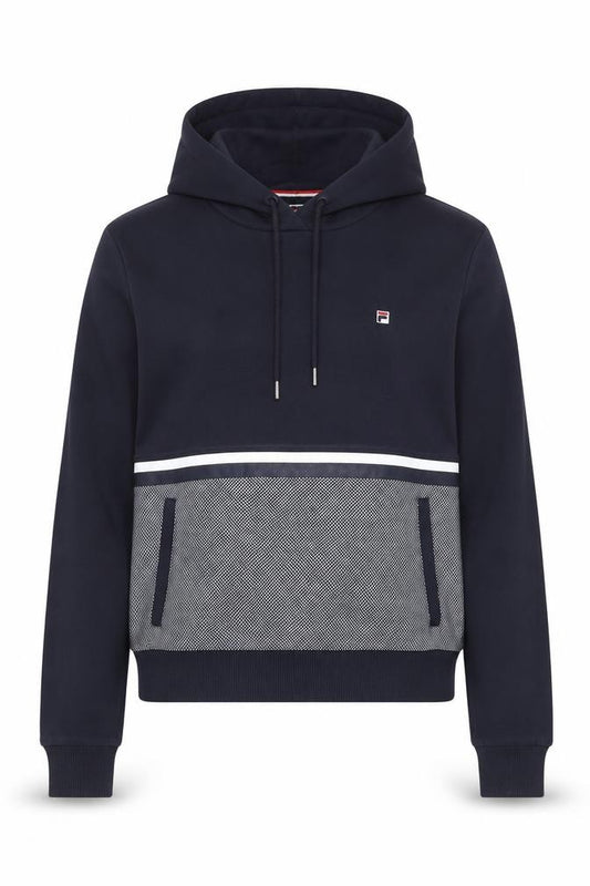 Womens UK 10 Regular FILA Blue Pullover Hoodie