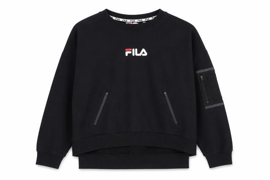 Womens UK 8 Regular FILA Black Pullover Sweatshirt