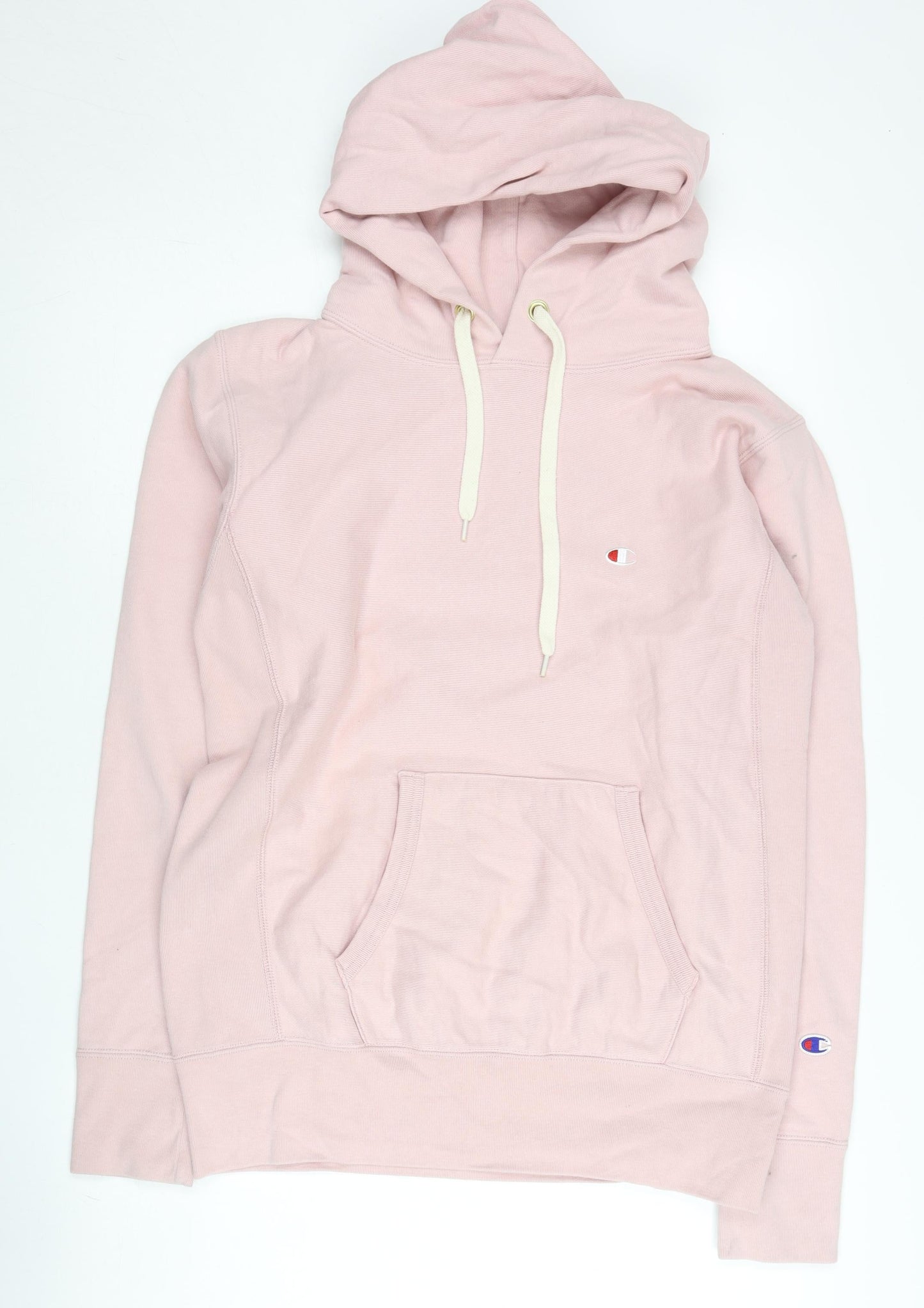Champion Womens Pink Hoodie Large Reverse Weave Pullover Cotton