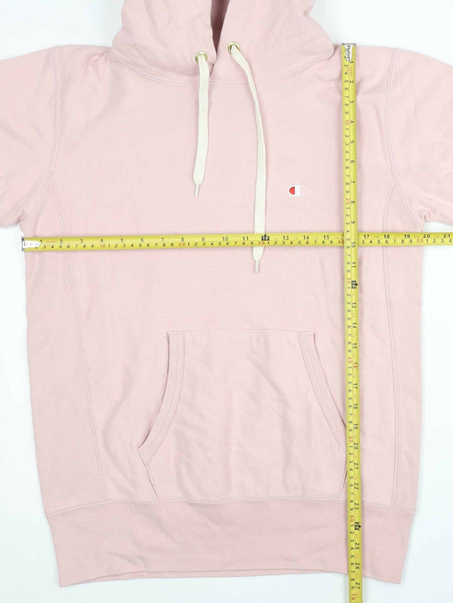 Champion Womens Pink Hoodie Large Reverse Weave Pullover Cotton