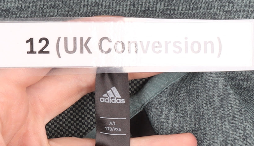 Adidas Women’s Green Pullover Sweatshirt Size 12 Raglan Sleeve