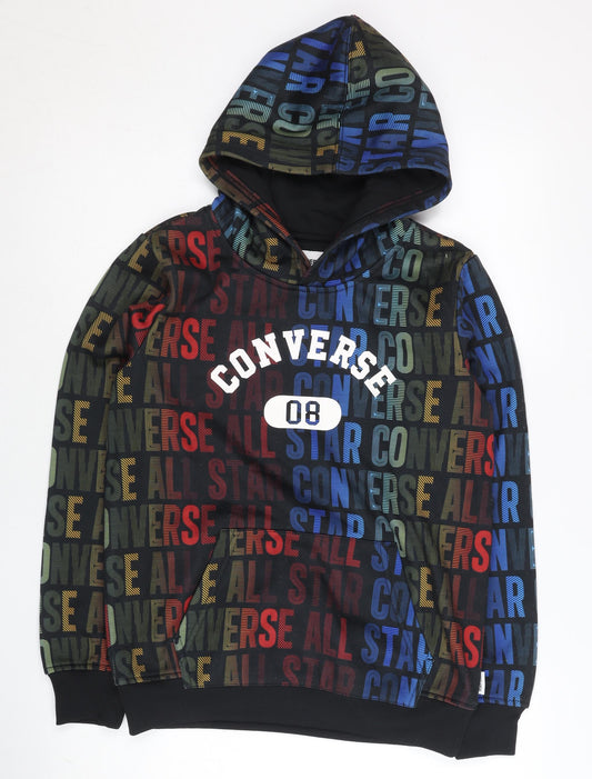 Converse Teens Multicoloured Pullover Hoodie Size 4 Graphic Print
