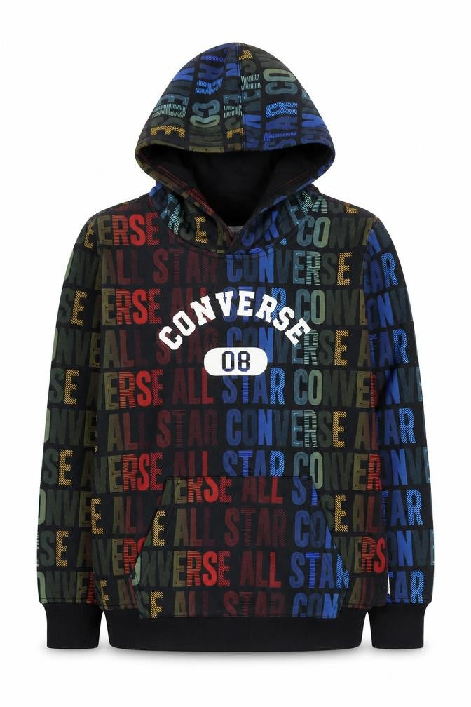 Teens UK 4 Regular Converse Multicoloured Pullover Hoodie