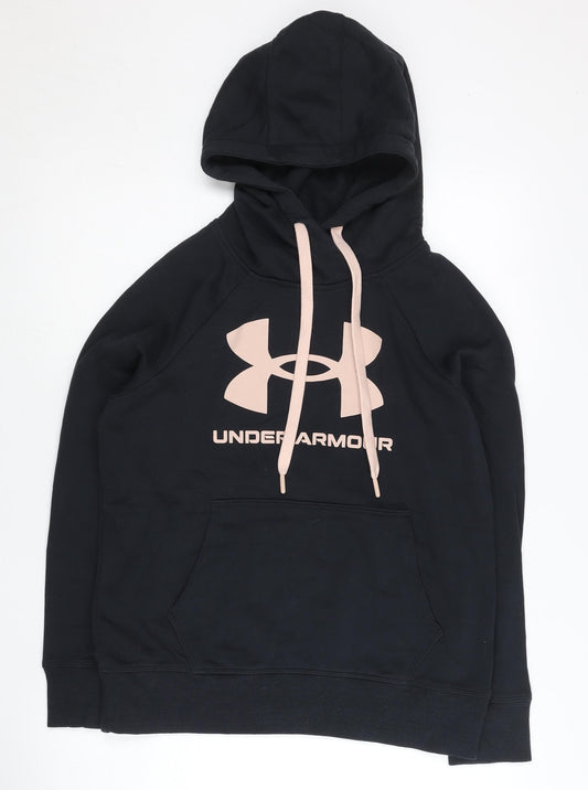 Under Armour Women’s Black Pullover Hoodie Medium Logo Print