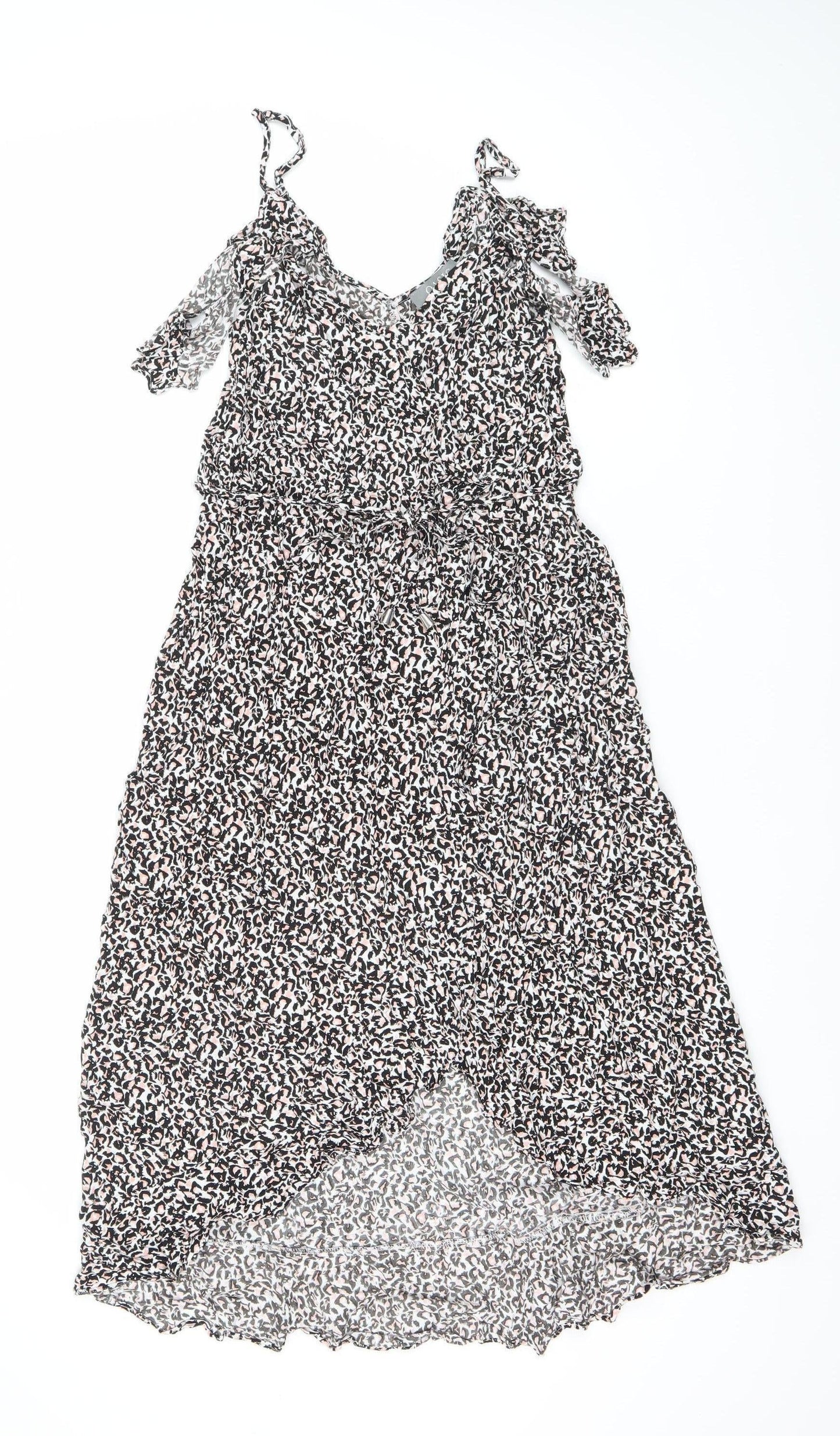 Oasis Womens Multicoloured Animal Print Midi Slip Dress Size 12