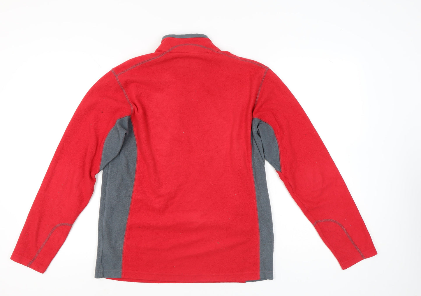 Columbia Mens Red Fleece Pullover Sweatshirt Small Outdoor Hiking