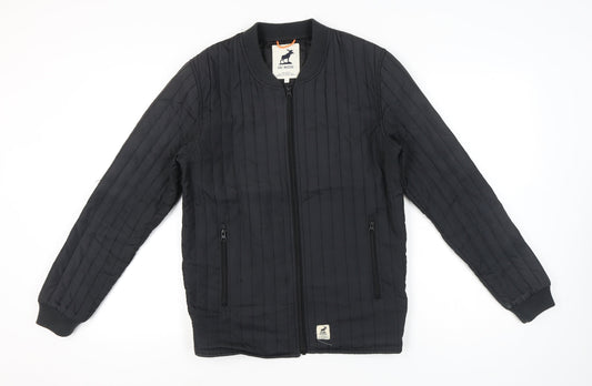 Fat Moose Men’s Black Bomber Jacket S Quilted Full Zip Outdoor