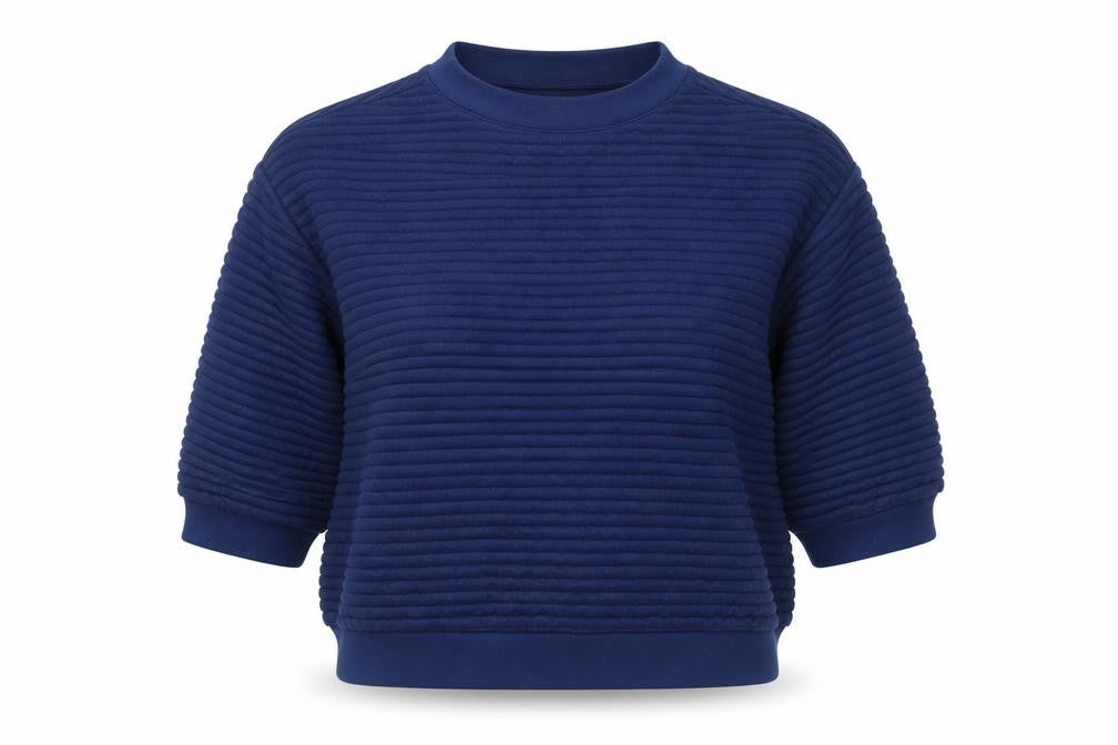 Gap Women’s Blue Textured Pullover Sweatshirt Size M