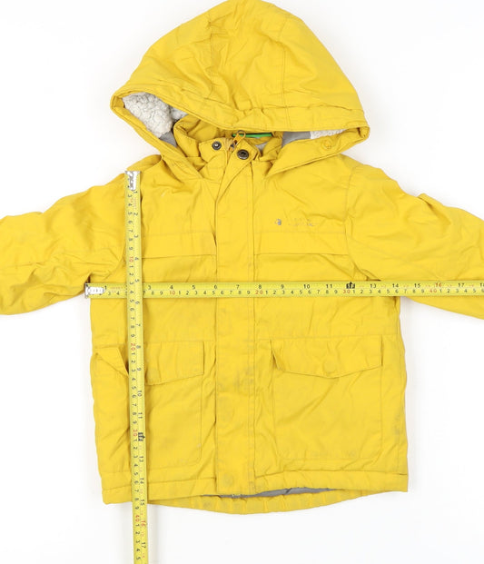 Mountain Warehouse Boys Yellow Parka Coat 3-4 Years Hooded Winter Jacket