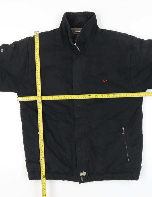 Nike Boys Black 12 Years Puffer Jacket Winter Coat Full Zip