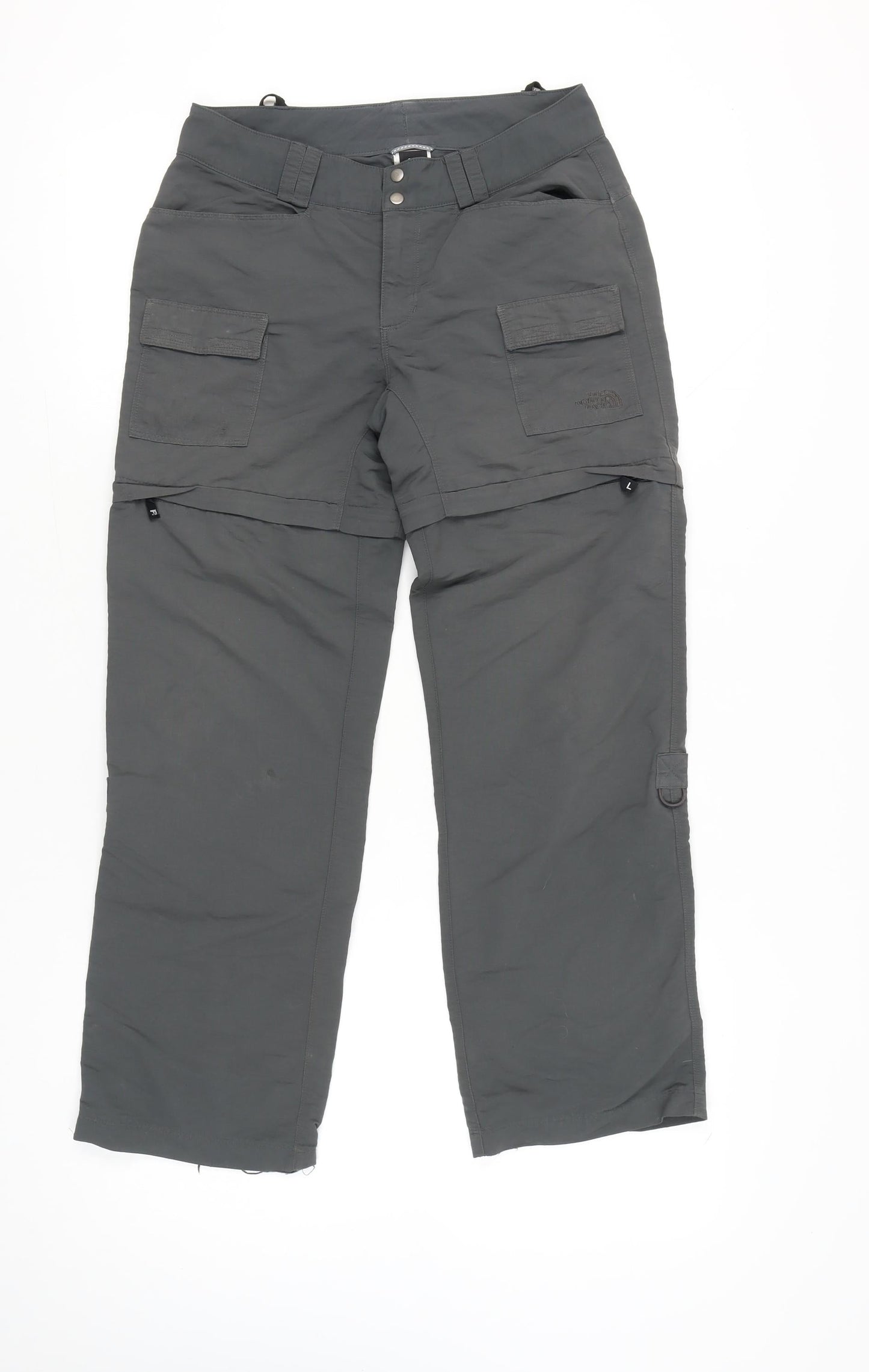 The North Face Womens Grey Cargo Convertible Hiking Trousers Size 4