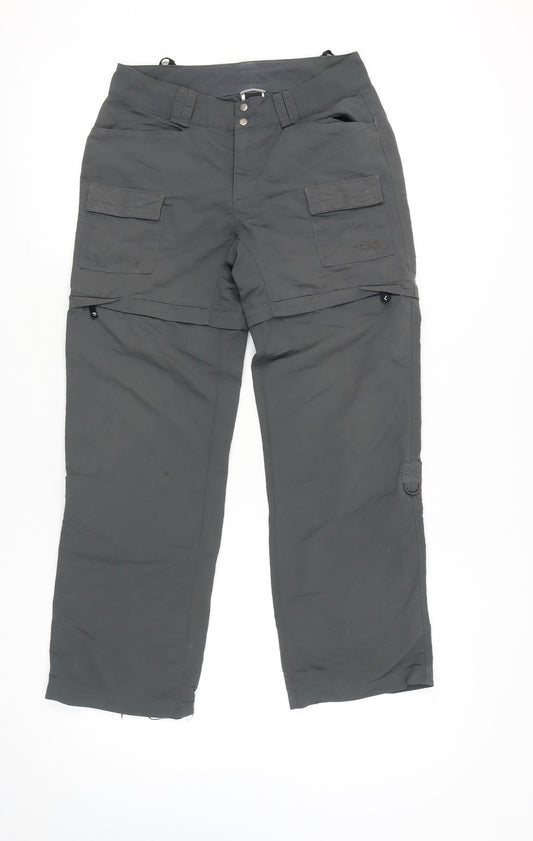 The North Face Womens Grey Cargo Convertible Hiking Trousers Size 4