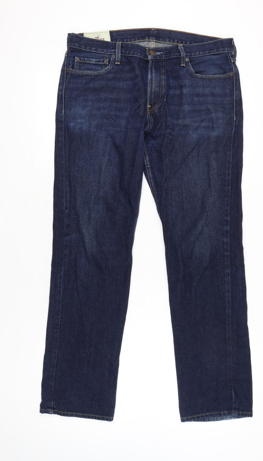 Hollister Men’s Blue Straight Leg Jeans W34 L32 Regular Fit