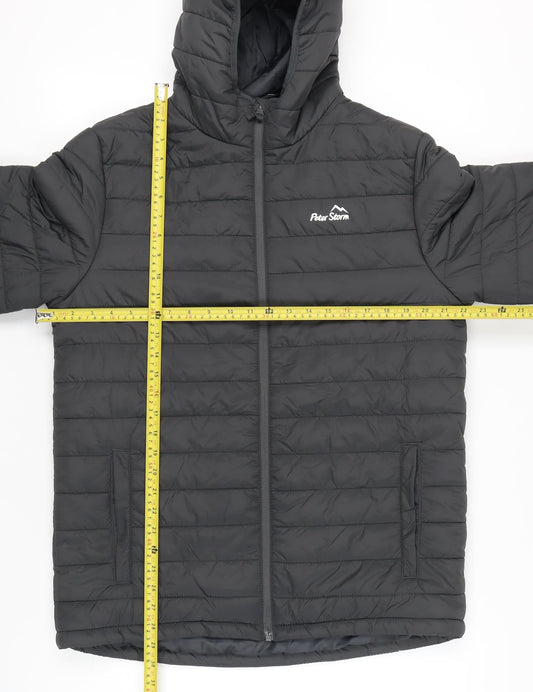Peter Storm Men's Black M Puffer Jacket Hooded Insulated Outdoor