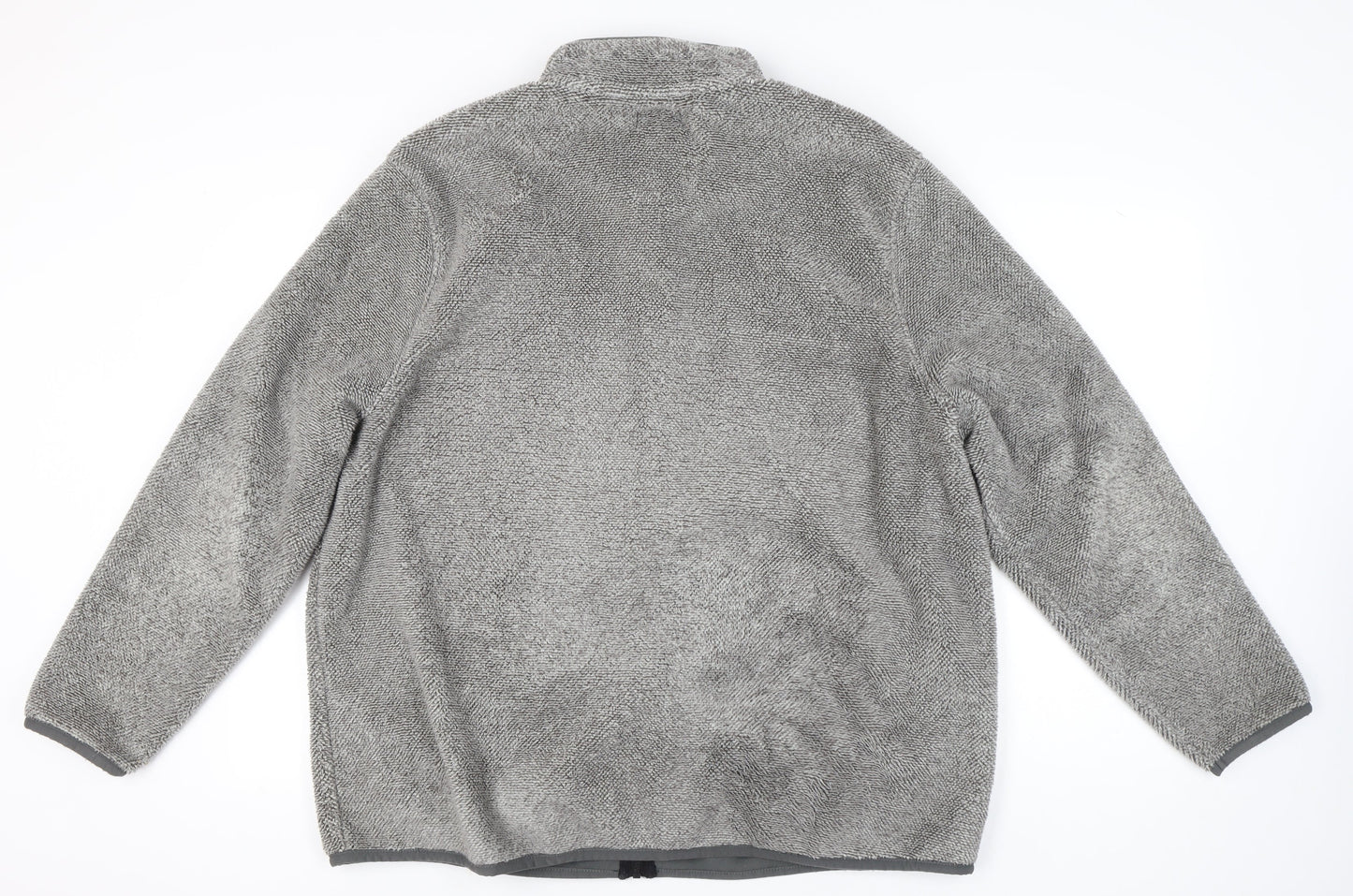 George Men’s Grey 3XL 51-53" Fleece Full Zip Jacket with Pockets