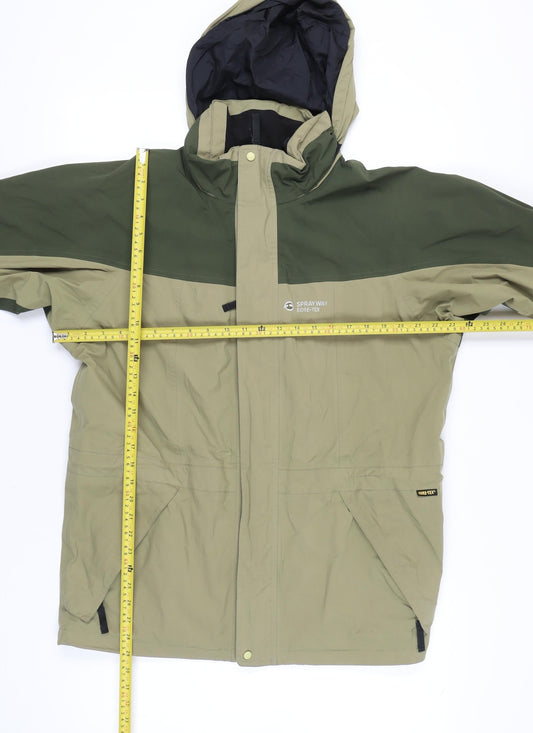 Sprayway Men’s Green M Rain Coat Jacket Hooded Gore-Tex Waterproof Hiking