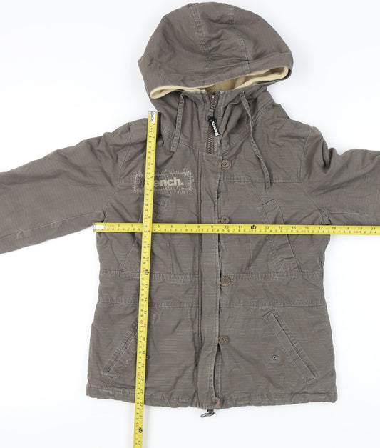 Bench Women's Beige Windbreaker Jacket Size 12