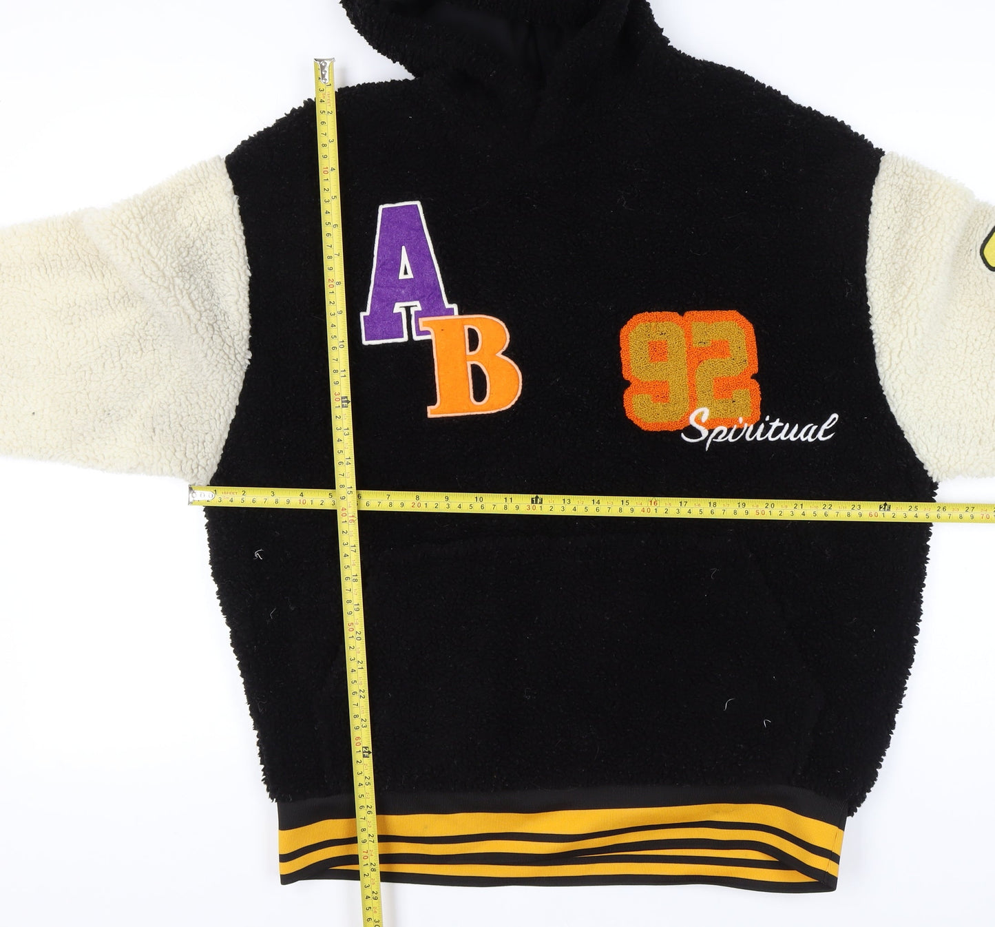 ASOS Design Women’s Black Hoodie L Fleece Varsity Style Spiritual 92