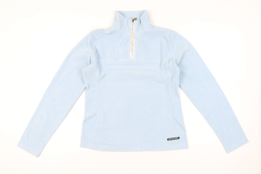 Protest Girlz Women UK 14 Blue Fleece Sweatshirt 1/2 Zip Pullover