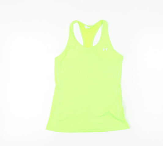Under Armour Womens Green XS HeatGear Racerback Tank Top
