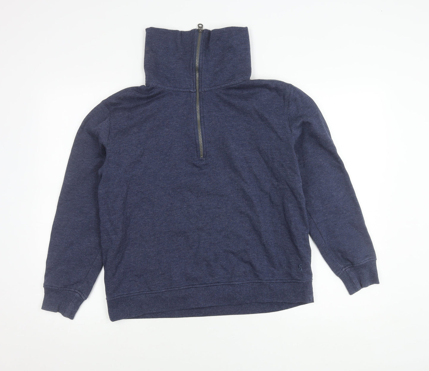 Joules Women’s Blue Half Zip Sweatshirt UK 12 Cotton Blend