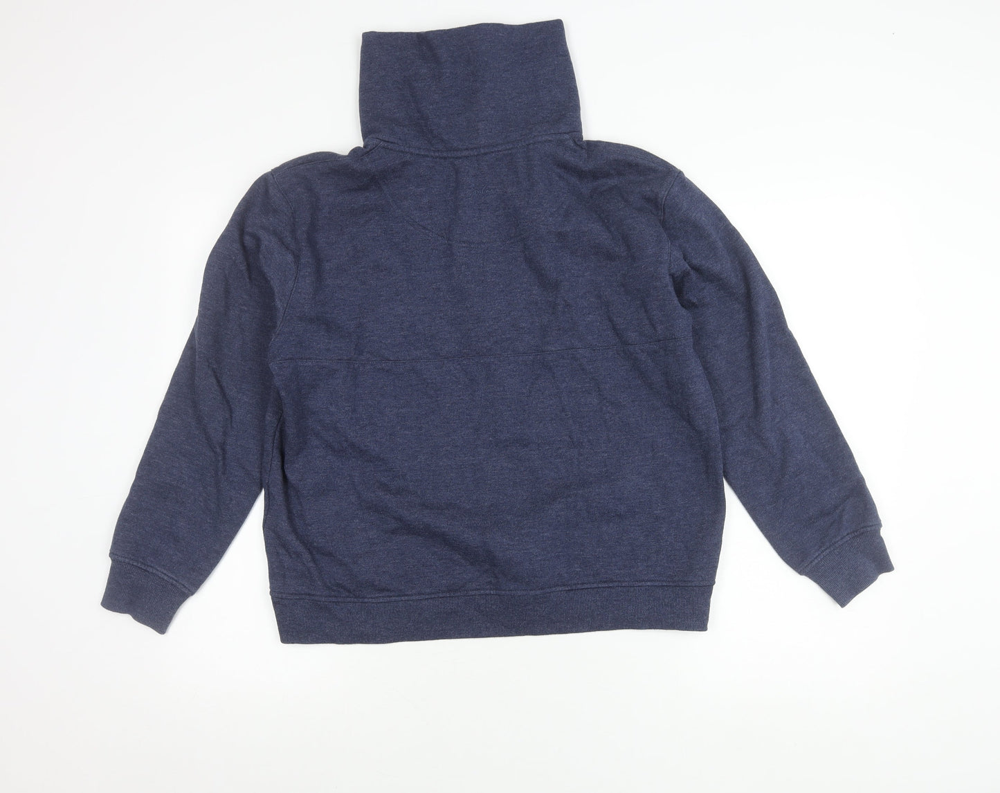 Joules Women’s Blue Half Zip Sweatshirt UK 12 Cotton Blend