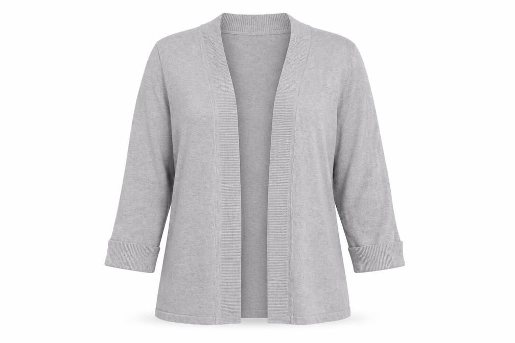 Womens UK L Regular Laura Ashley Grey Cardigan Tight-Knit