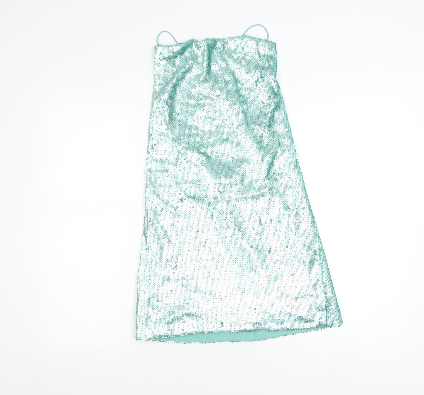 ASOS Women’s Green Sequin Slip Dress UK 4 Party Cocktail