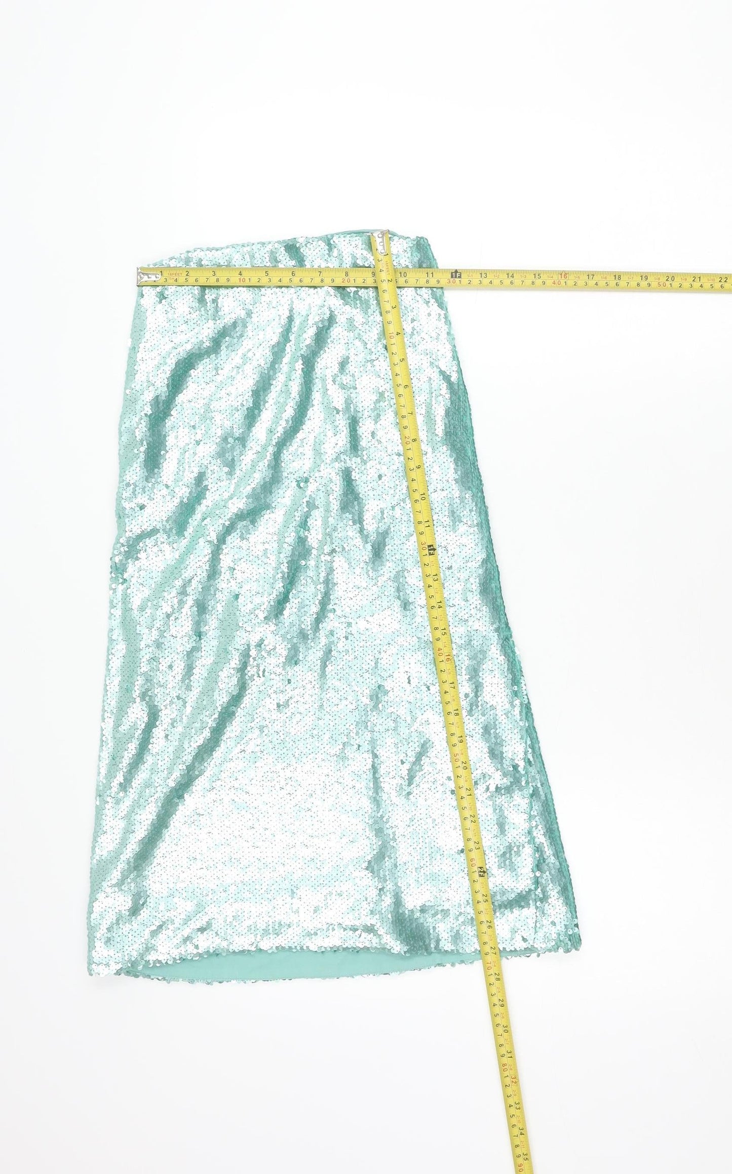 ASOS Women’s Green Sequin Slip Dress UK 4 Party Cocktail