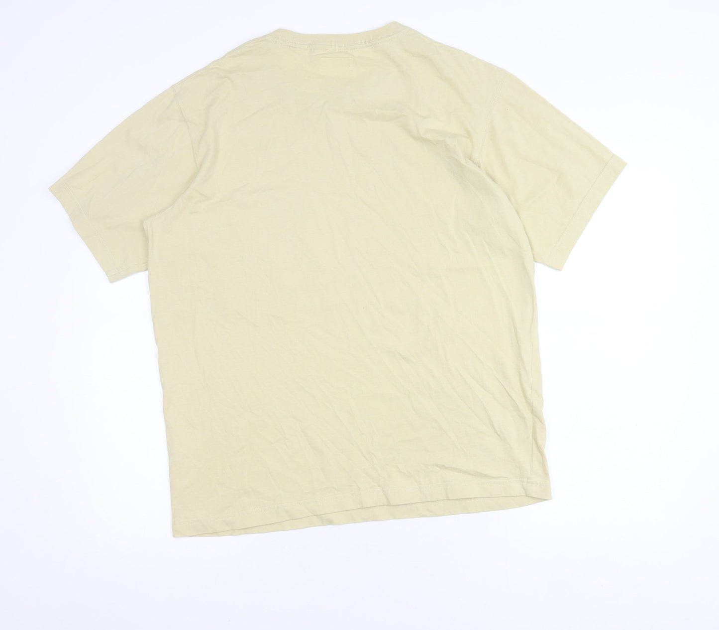 Greenwich Men’s Beige Medium Short Sleeve Graphic Pocket T-Shirt