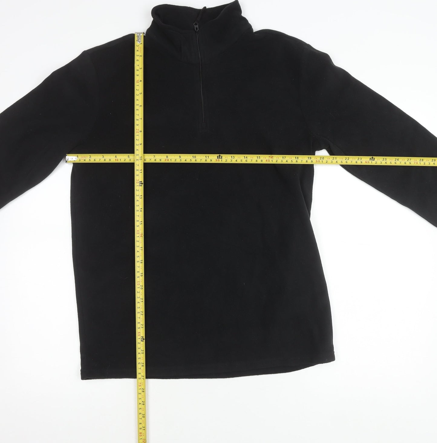 Mountain Warehouse Men’s Black Fleece Sweatshirt Small 1/4 Zip Pullover