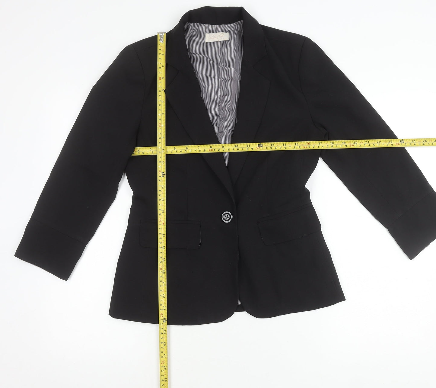 Lustre Women's Black Size 10 Tailored Blazer Jacket