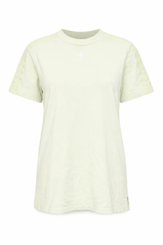Womens UK Size 14 adidas Green Cotton Blend T-Shirt