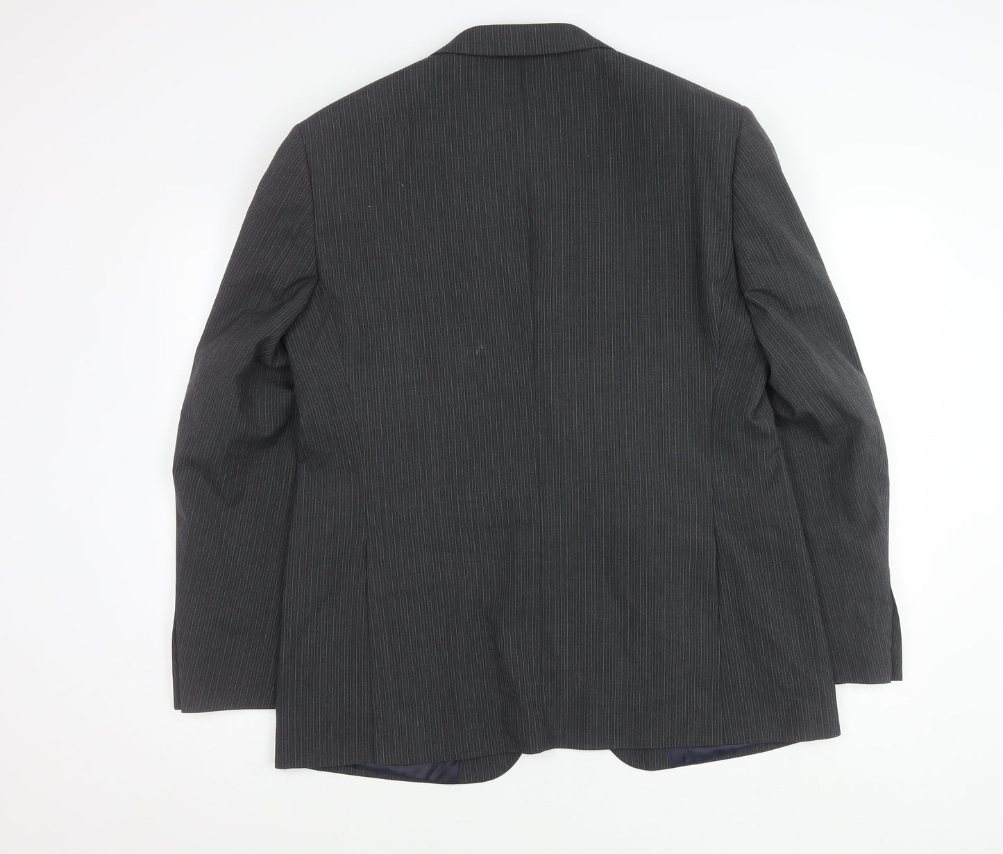 Marks and Spencer Men’s Grey Pinstripe Blazer Jacket 42in Chest Regular Fit