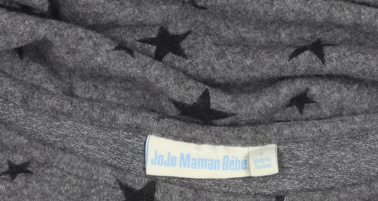 JoJo Maman Bébé Women’s Grey Star Print Pullover Jumper Size S