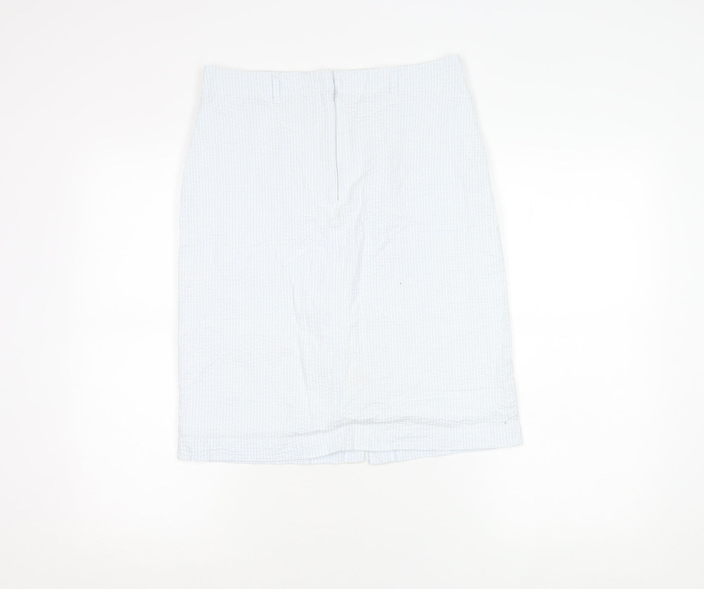 Emreco Womens White Size 12 Pencil Skirt Knee Length Cotton