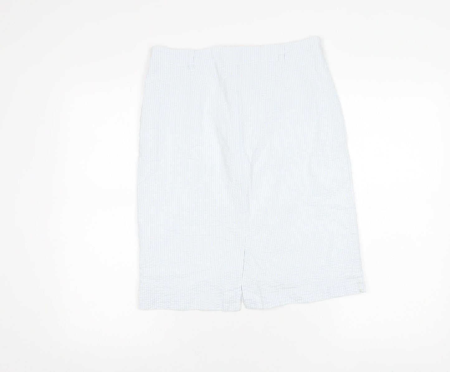 Emreco Womens White Size 12 Pencil Skirt Knee Length Cotton
