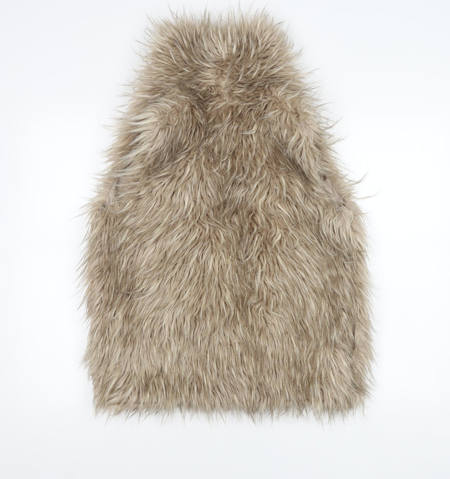 Steve Madden Women’s Beige Faux Fur Waistcoat Size M Sleeveless