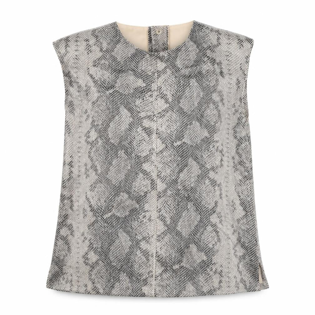 Zara Women’s Grey Animal Print Sleeveless Blouse XS