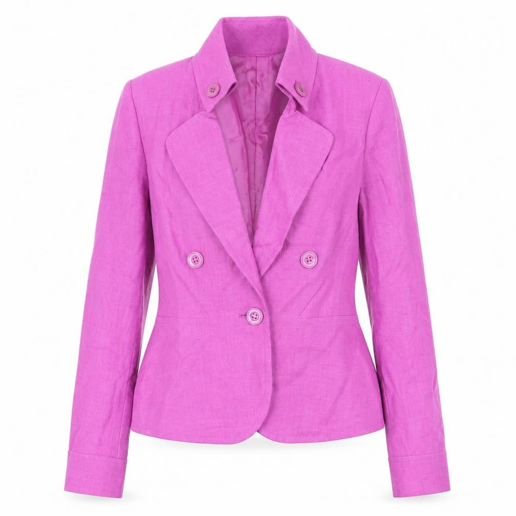 Carlisle Women’s Pink Silk Double-Breasted Blazer UK 4