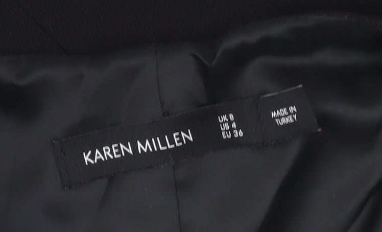 Karen Millen Womens Black Size 8 Sleeveless Shift Dress Work Party